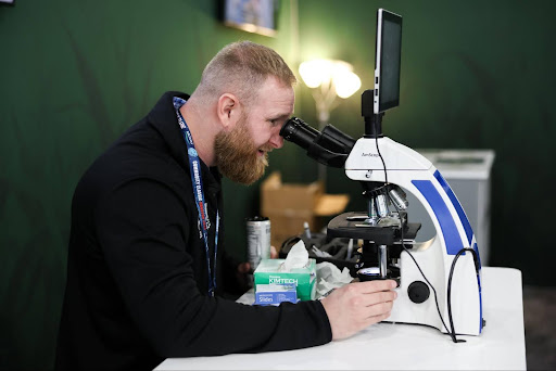 Cody doing a soil test | ROI Biologicals